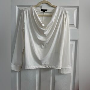 Banana Republic Ivory Drape-neck Blouse